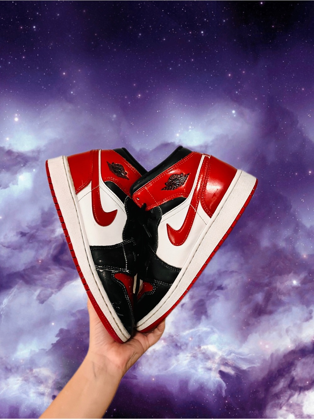 Jordan Men's Red, White & Black High-Top Sneakers